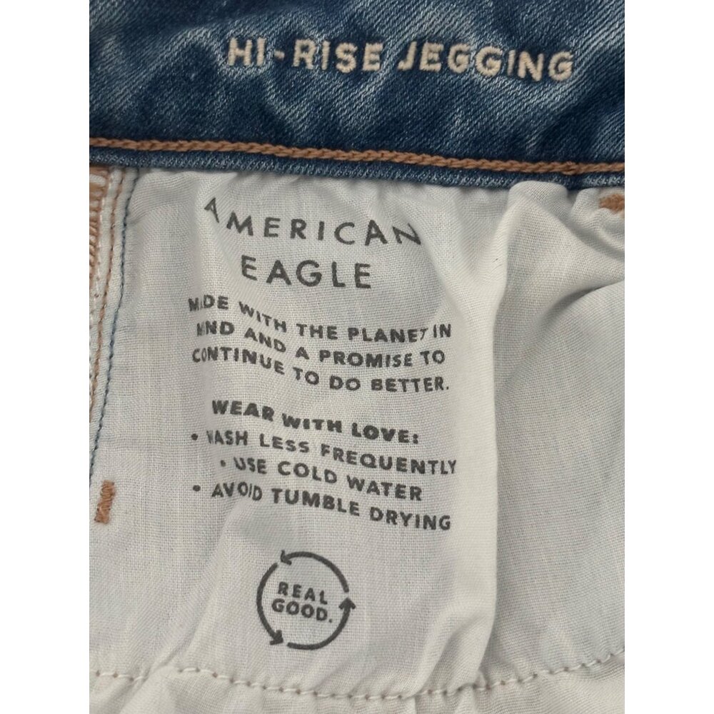 AE Jeggings 8 Next Level Stretch Distressed High Rise Festival Grunge Streetwear - Picture 6 of 16